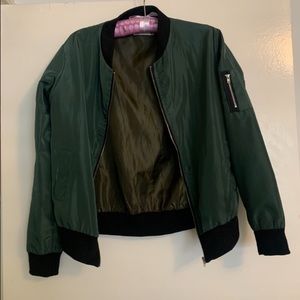 Green bomber jacket